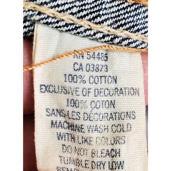 American Eagle Blue Jean Distressed Jacket Denim Trucker Women's Sz Small - Picture 9 of 10